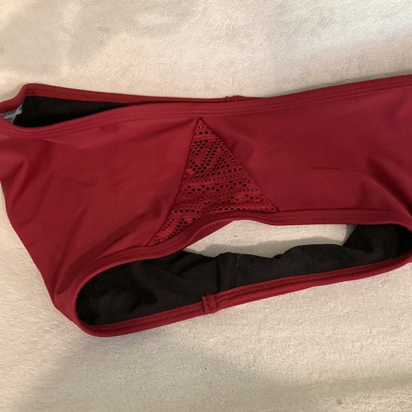 Burgundy Lace Tankini Set - Picture 9 of 10